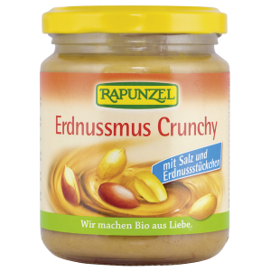 3x Rapunzel Erdnussmus Crunchy 500g